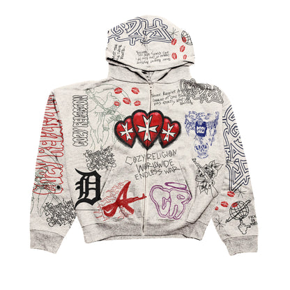 "GRAFFITI" Zip up